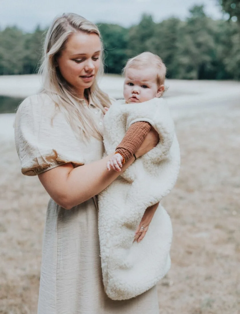 Babyslaapzak van wol - Babyslaapzak van wol wit lifestyle 1 - Babyslaapzak van wol/1-2