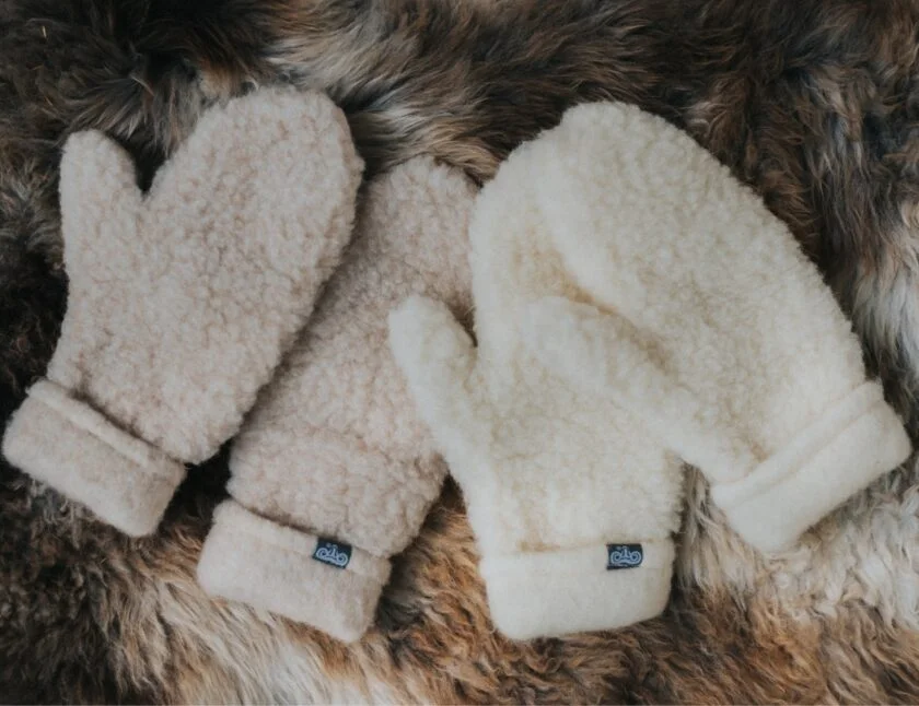 Wollen handschoenen - Wollen handschoen bruin en wit - Wollen handschoenen - Bruin/M