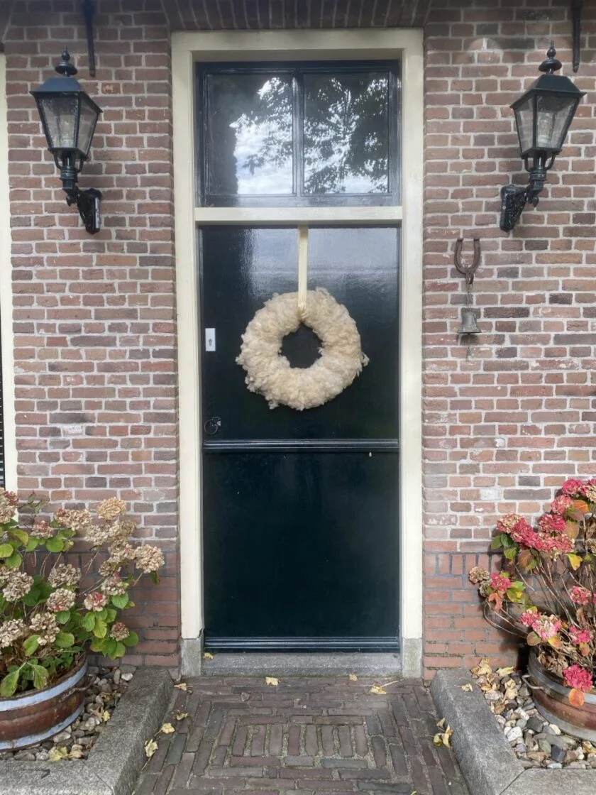 Krans 13 - Groot - Wollen krans rond 13 groot deur 1 - Krans 13 - Groot