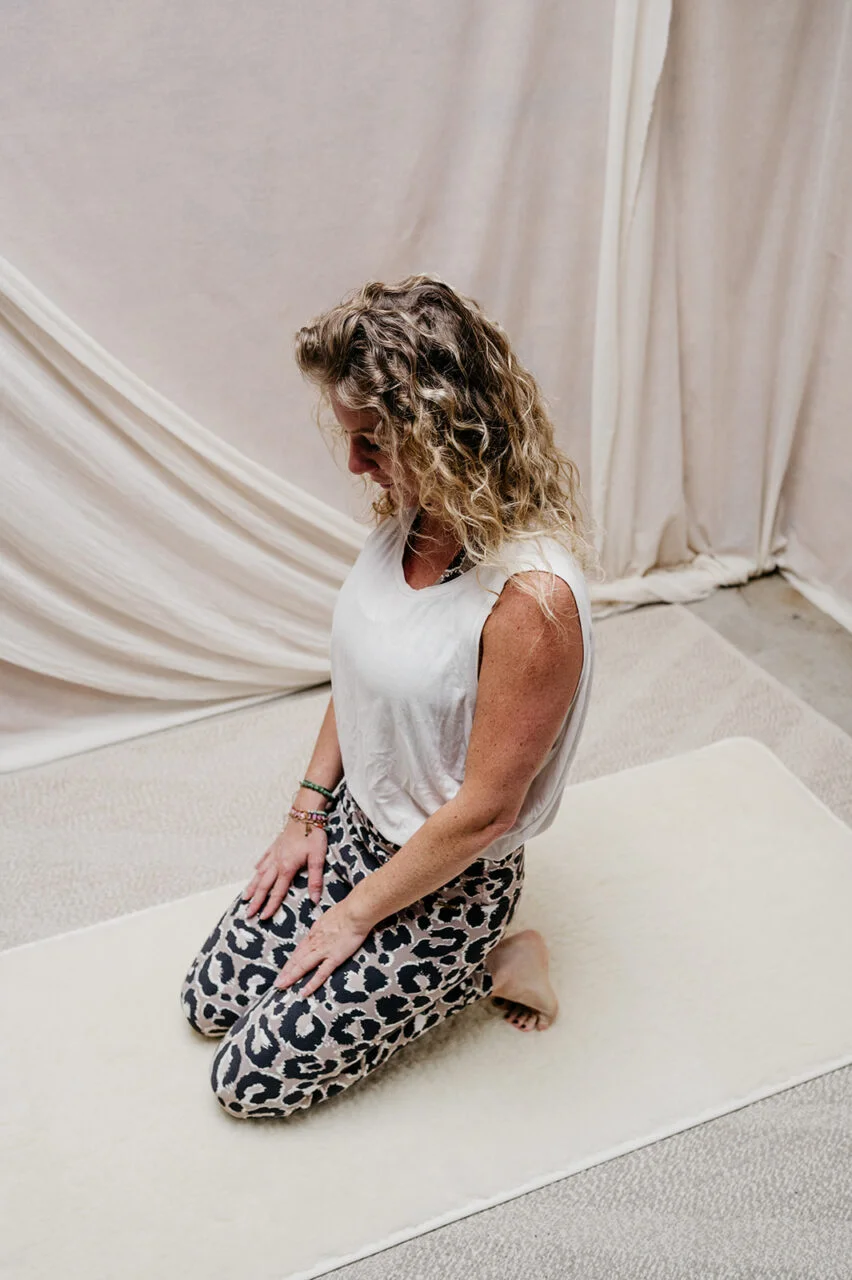 Luxe Yogamat - Wollen yogamat lifestyle seiza - YOG/MED/LOT/WIT/90
